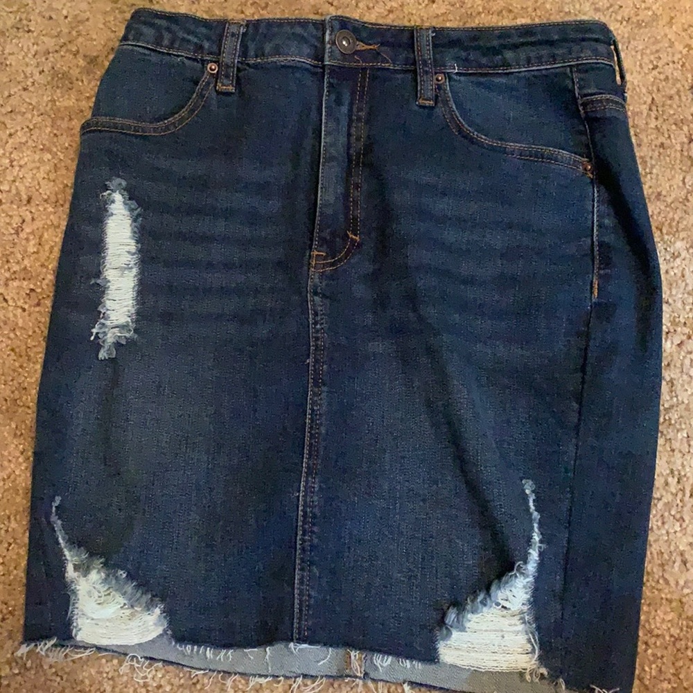 Wax Jean skirt